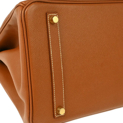Hermes 2000 Gold Courchevel Birkin 35 Handbag