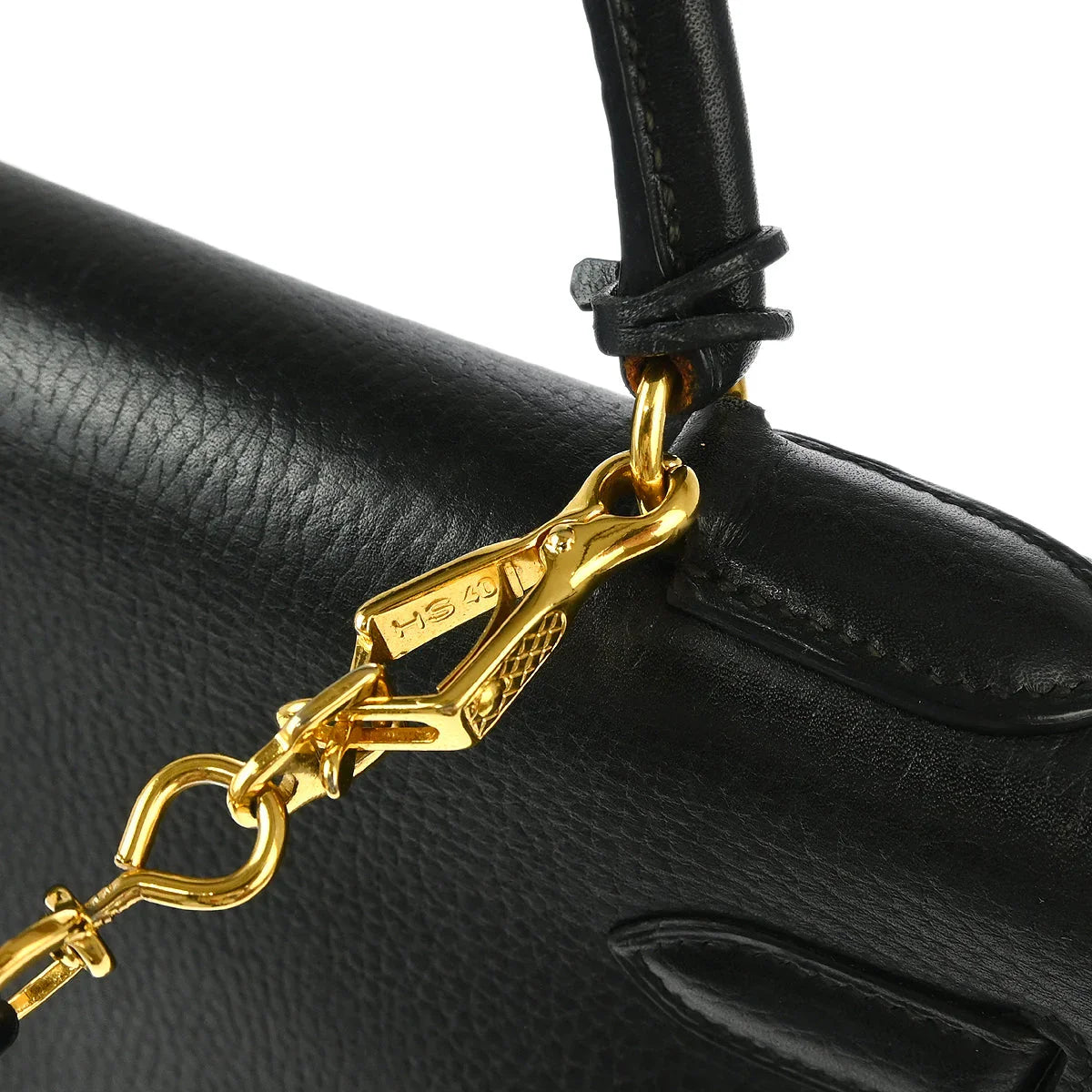 Hermes Black Ardennes Kelly 32 Sellier Handbag