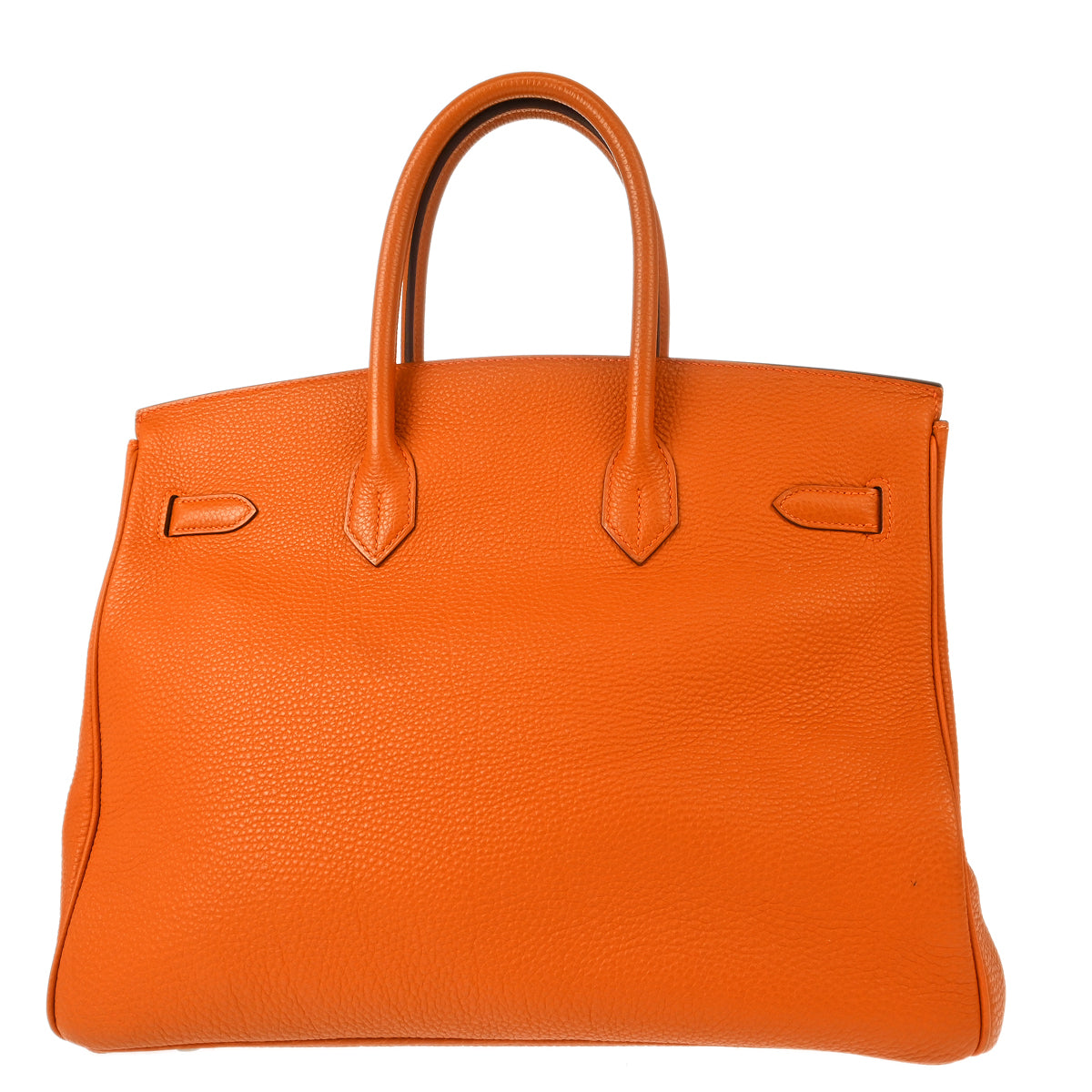 Hermes Orange Togo Birkin 35 Handbag
