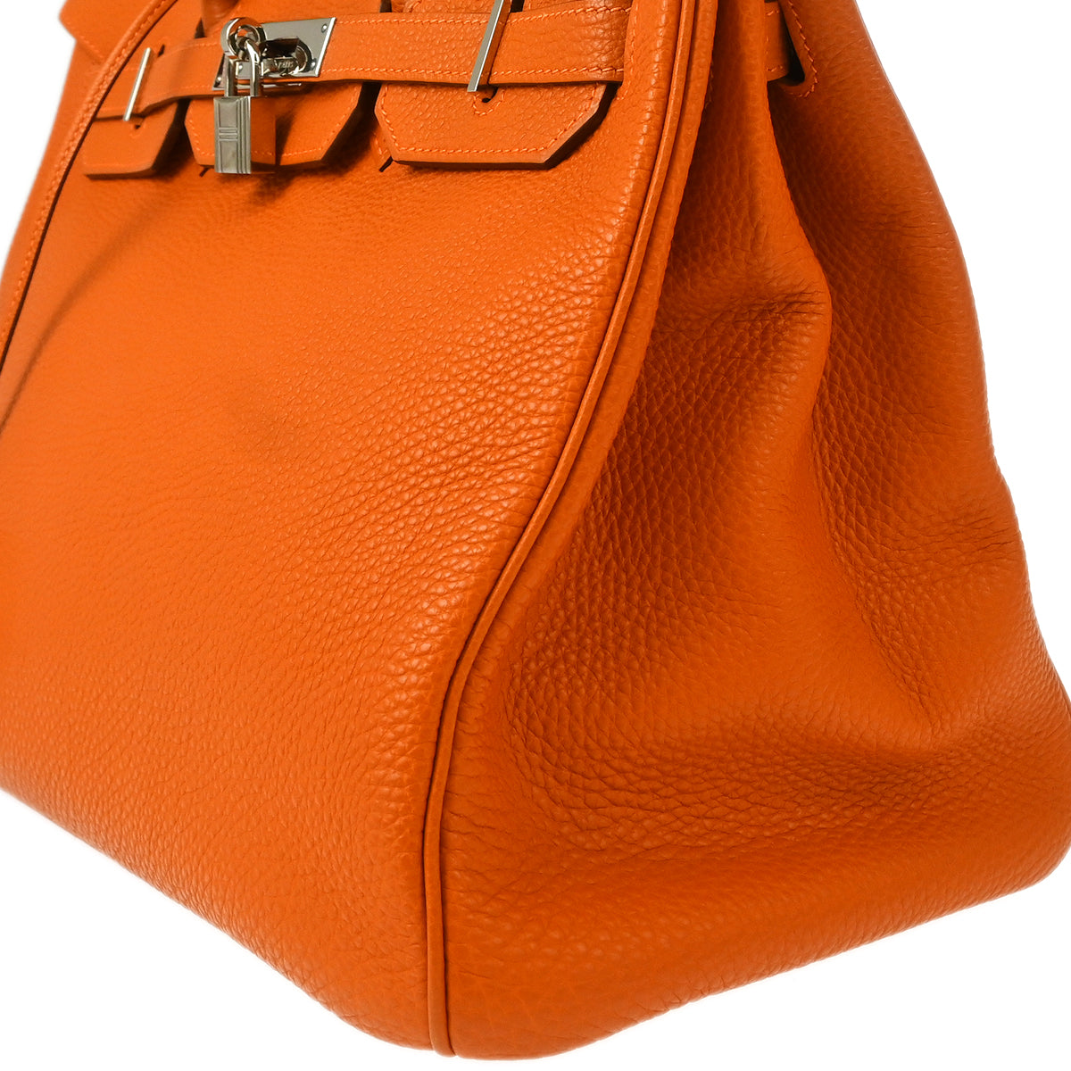 Hermes Orange Togo Birkin 35 Handbag