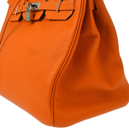 Hermes Orange Togo Birkin 35 Handbag