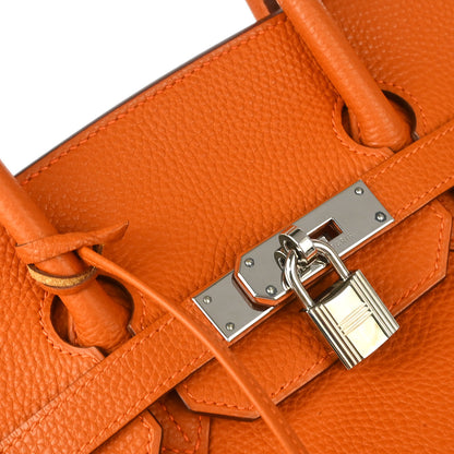 Hermes Orange Togo Birkin 35 Handbag