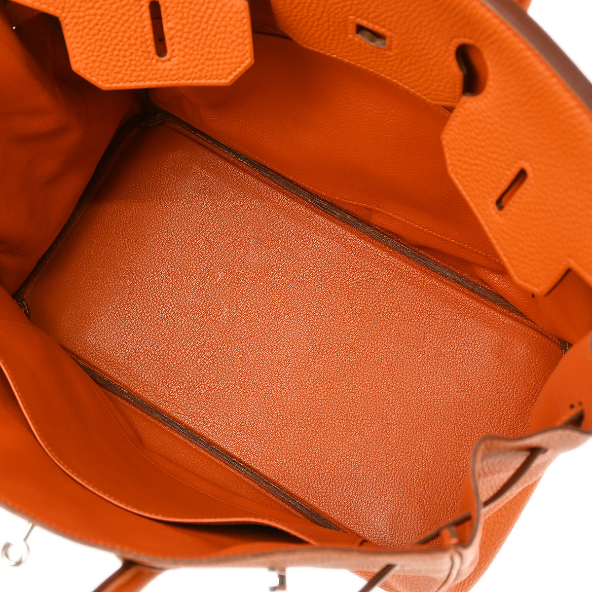 Hermes Orange Togo Birkin 35 Handbag