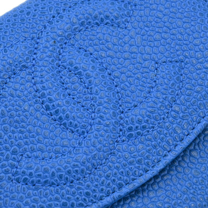 Chanel 1996-1997 Blue Caviar Skin Coin Purse Wallet