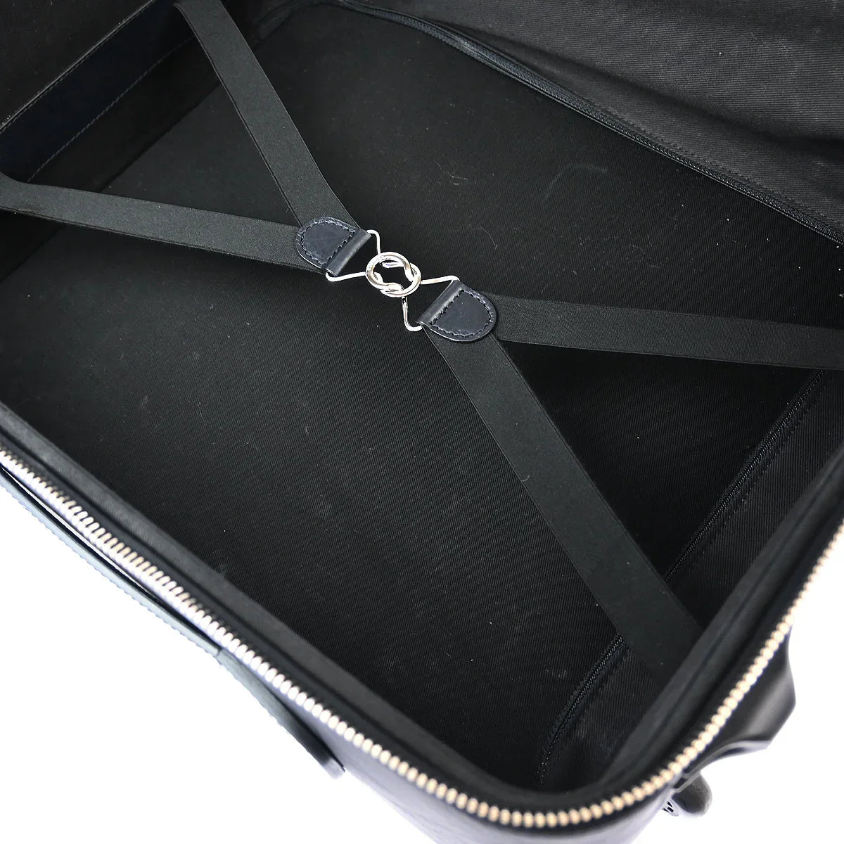 Chanel 1989-1991 Black Nylon Calfskin Carry-On Rolling Luggage