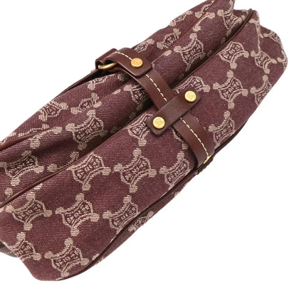 Celine Bordeaux Macadam Shoulder Bag