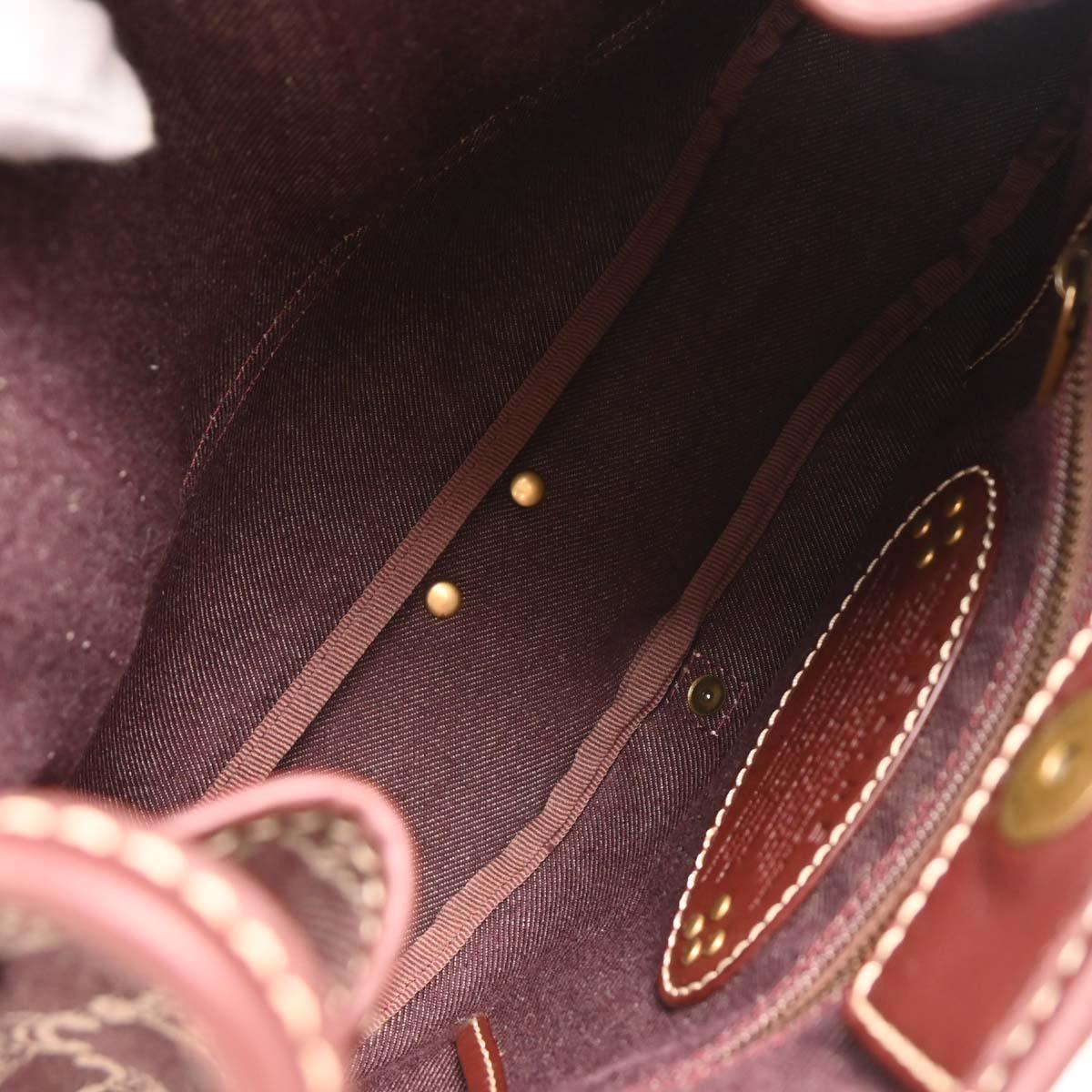 Celine Bordeaux Macadam Shoulder Bag