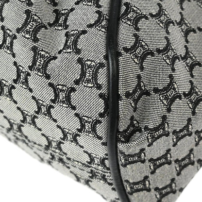 Celine Gray Black Macadam Shoulder Bag