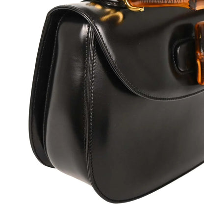 Gucci Black Bamboo 2way Shoulder Handbag