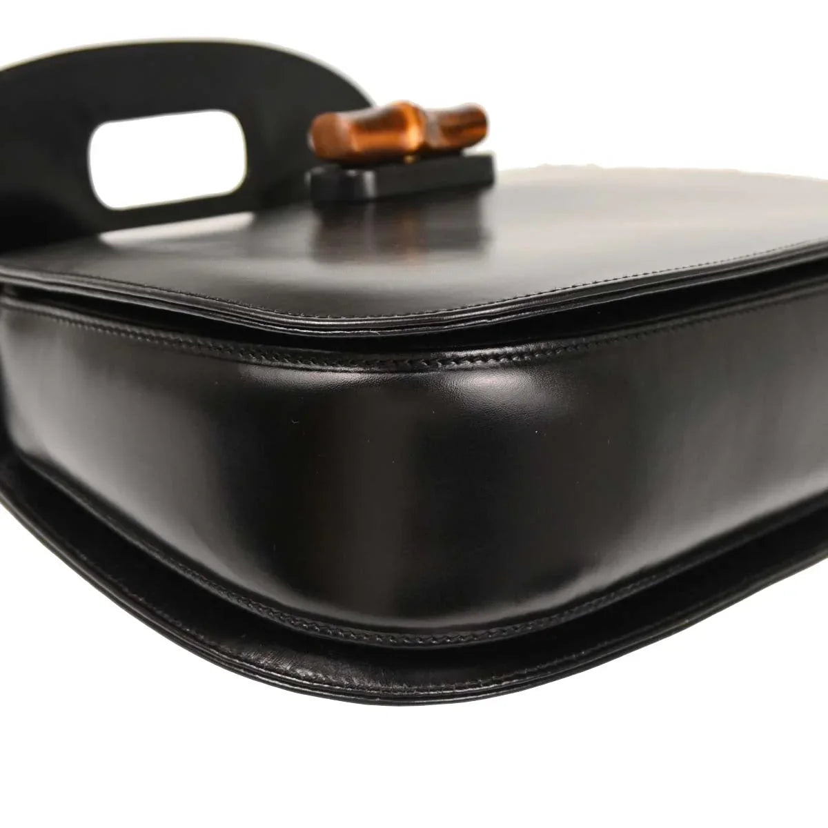 Gucci Black Bamboo 2way Shoulder Handbag