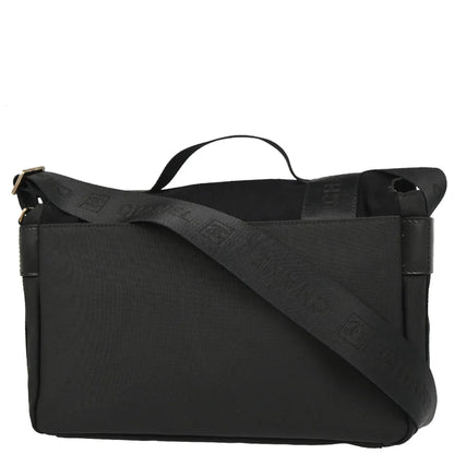 Chanel 2004-2005 Black Felt Nylon Sport Line 2way Shoulder Handbag