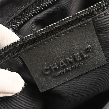 Chanel 2004-2005 Black Felt Nylon Sport Line 2way Shoulder Handbag