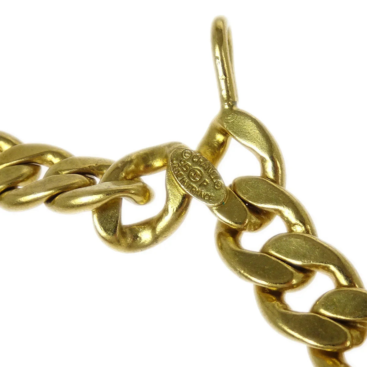 Chanel Gold Medallion Button Chain Belt 95P Small Good