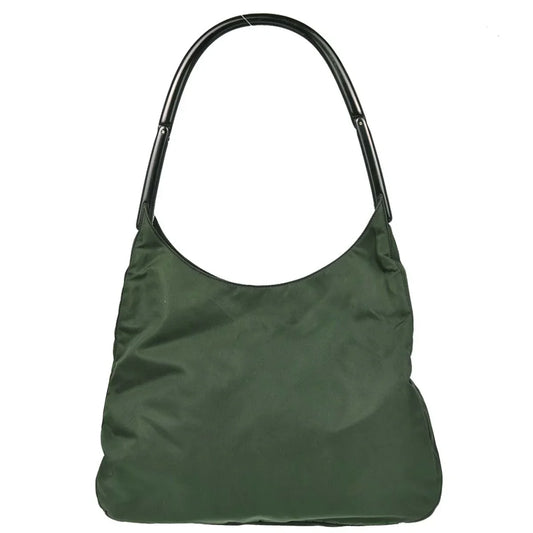 Prada Dark Green Nylon Handbag