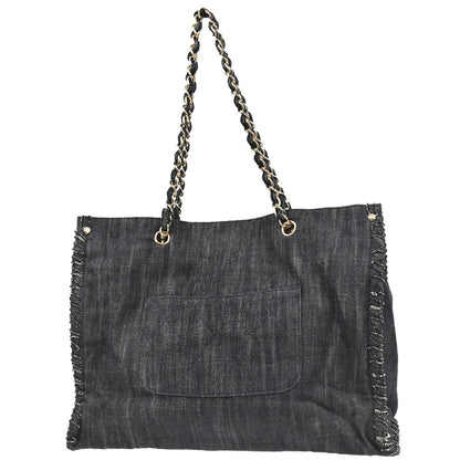 Chanel Navy Denim Night Flight Tote Bag