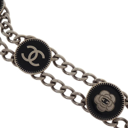 Chanel Silver Chain Belt Medallion Small Good 04S