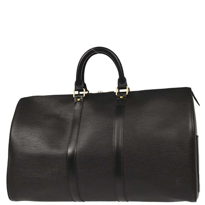 Louis Vuitton 1999 Black Epi Keepall 45 Travel Handbag M42972