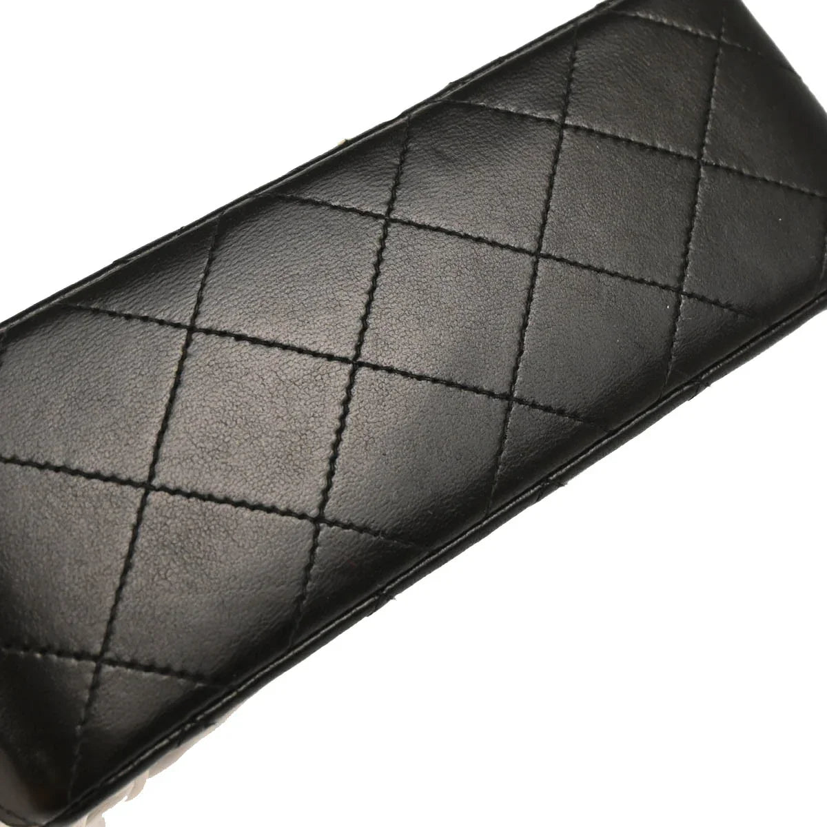 Chanel Black Lambskin Mini Classic Square Flap Shoulder Bag
