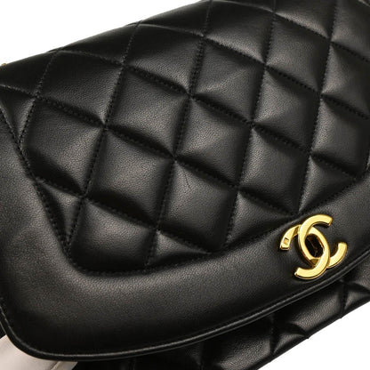 Chanel Black Lambskin Medium Diana Shoulder Bag