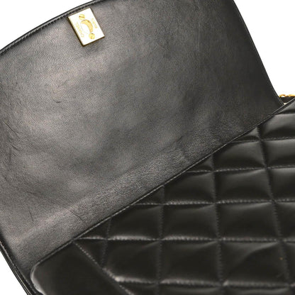 Chanel Black Lambskin Medium Diana Shoulder Bag