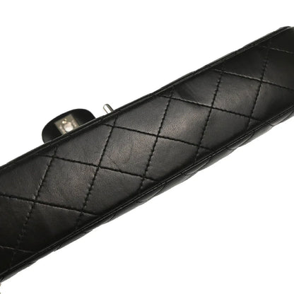 Chanel Black Lambskin East West Shoulder Bag