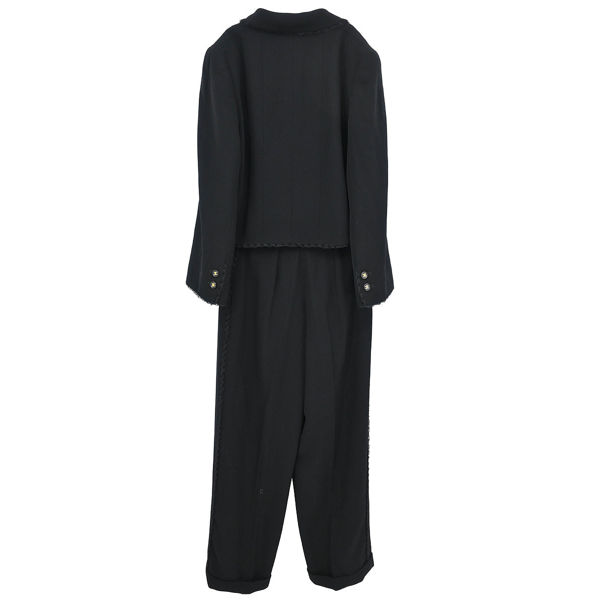 Chanel Setup Jacket Pants Black