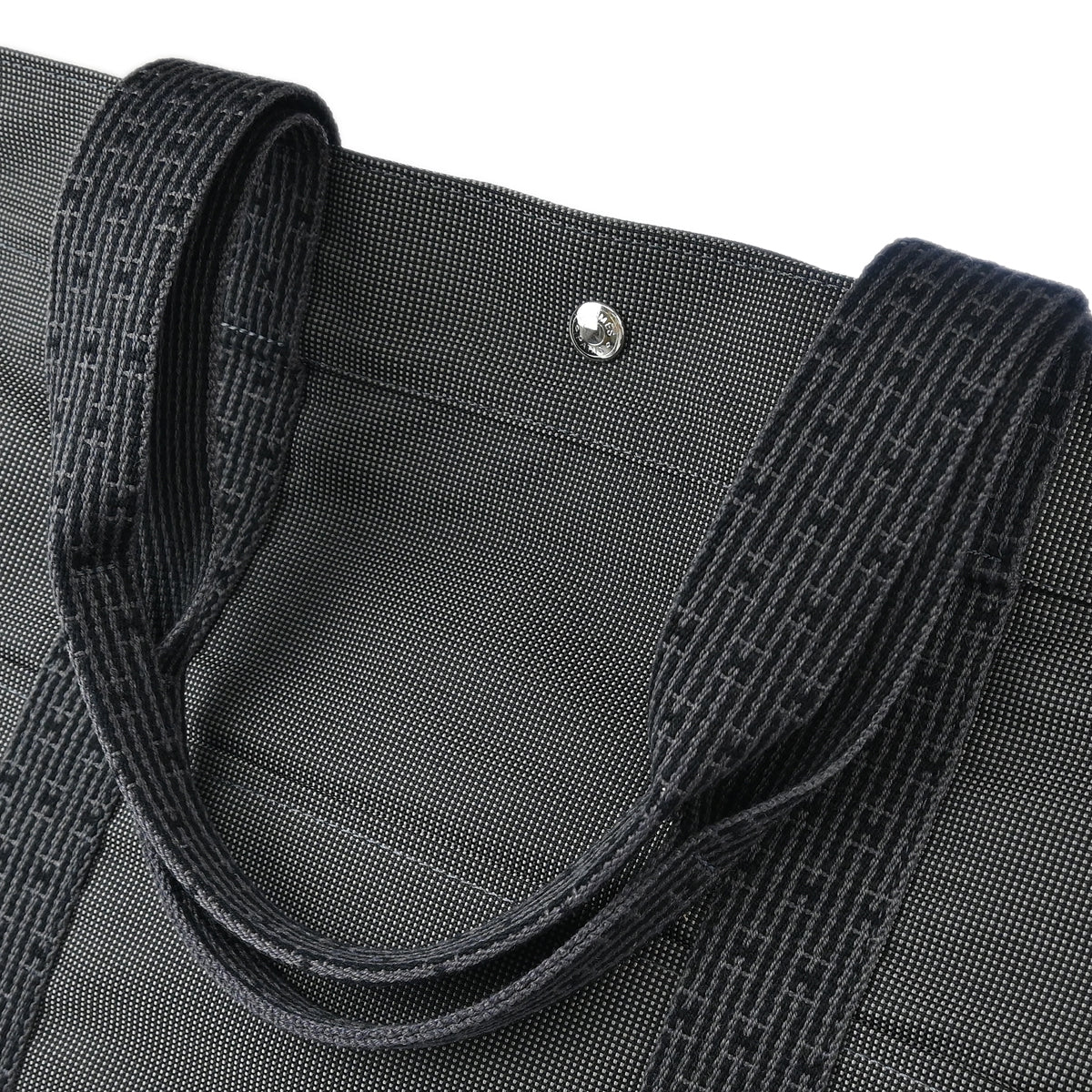 Hermes Gray Canvas Herline Tote GM Handbag