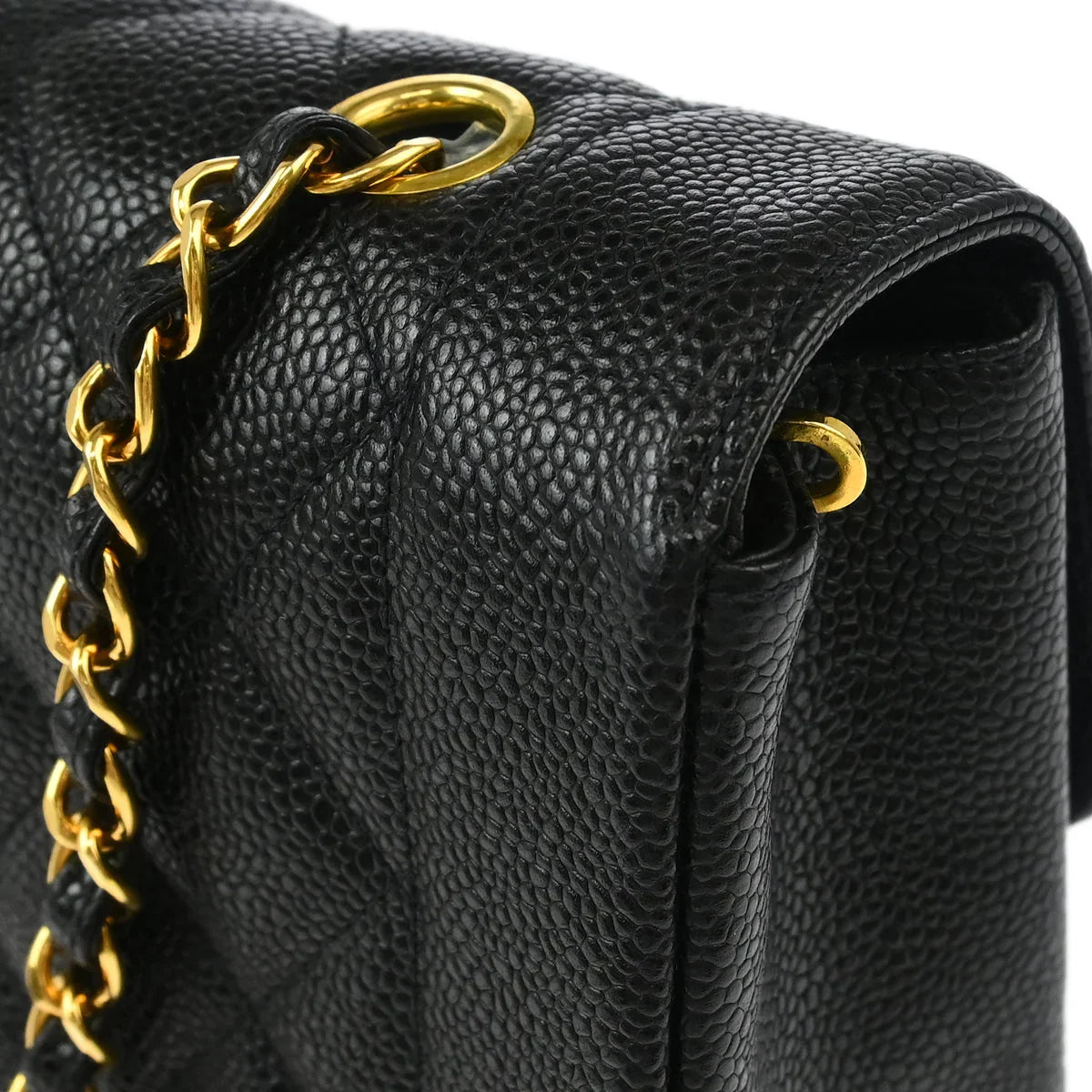 Chanel Black Caviar Small Diana Shoulder Bag