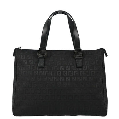 Fendi Black Zucchino Tote Handbag