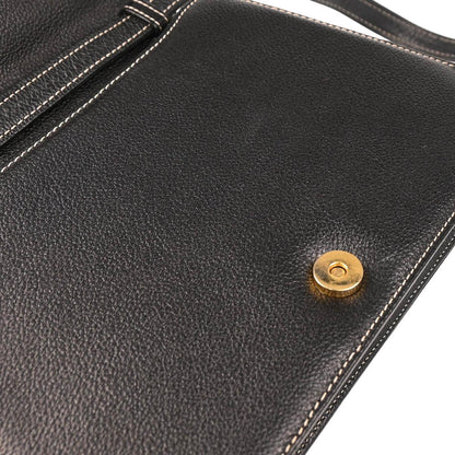 Yves Saint Laurent Black Leather Shoulder Bag