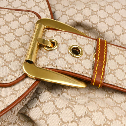 Celine Beige Canvas Macadam Handbag