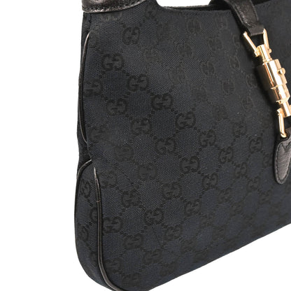 Gucci Black GG Jackie Hobo Handbag