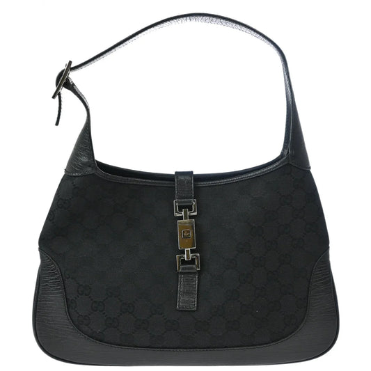 Gucci Black GG Jackie Hobo Handbag