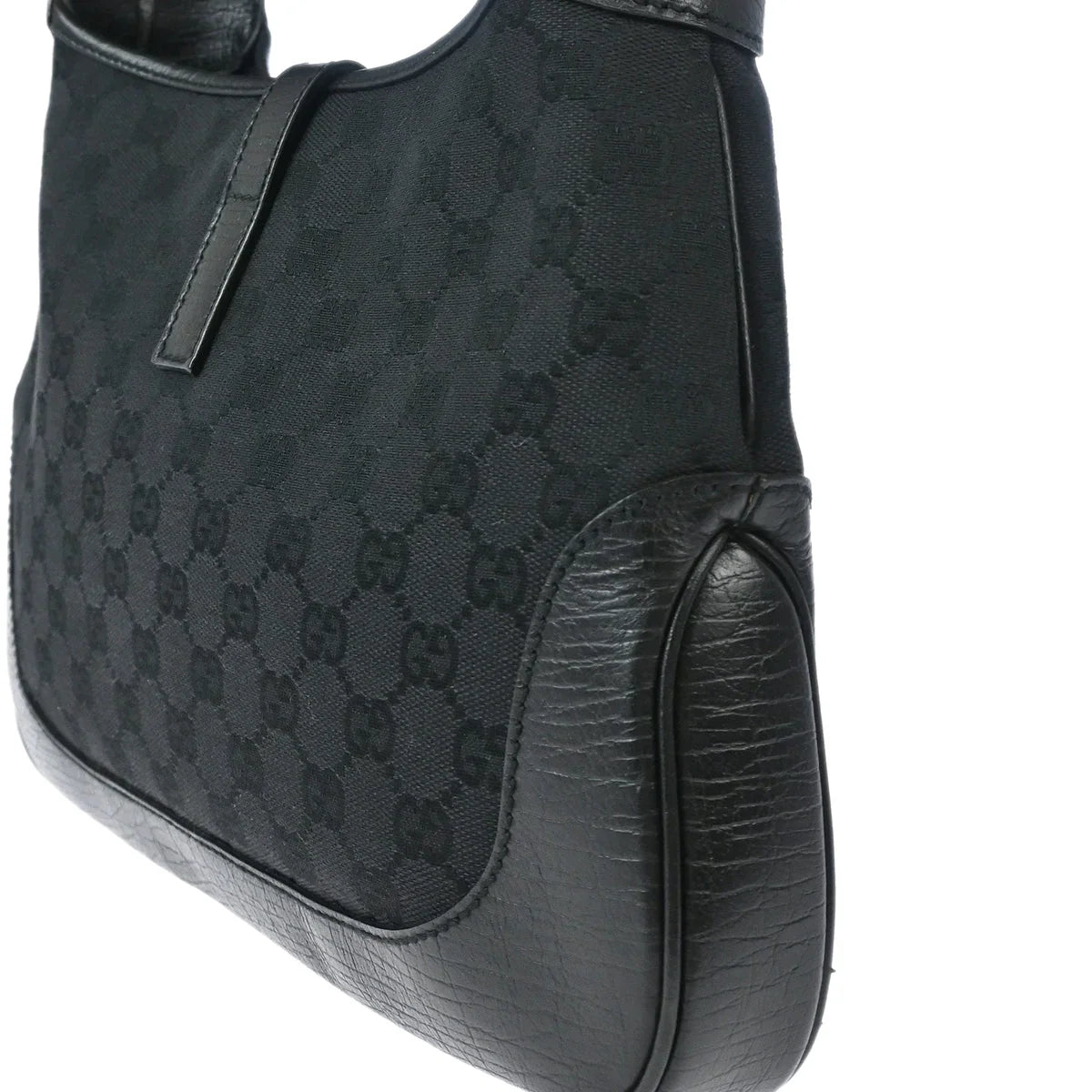Gucci Black GG Jackie Hobo Handbag