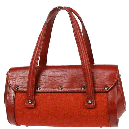 Gucci Red GG Bamboo Handbag