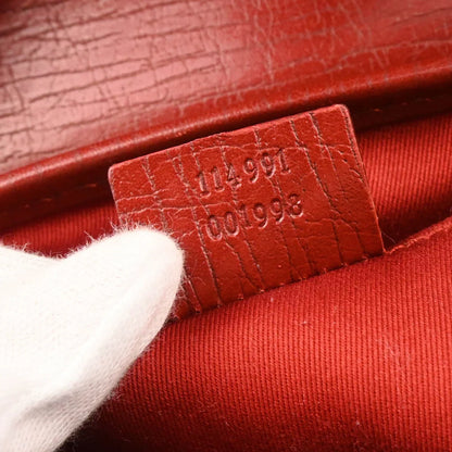 Gucci Red GG Bamboo Handbag