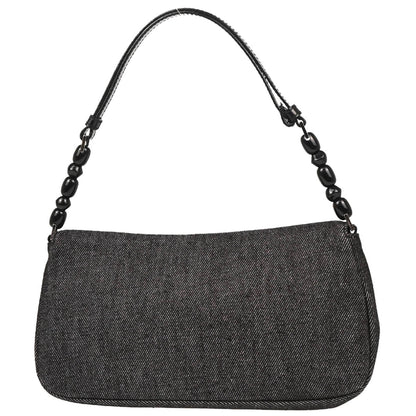 Christian Dior 2000 Black Denim Rhinestone Handbag
