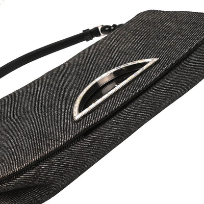 Christian Dior 2000 Black Denim Rhinestone Handbag