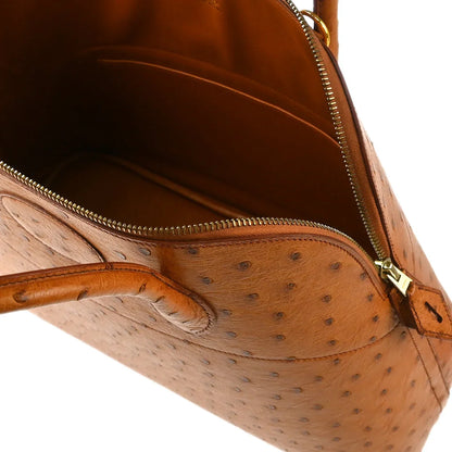 Hermes 1999 Chestnut Ostrich Bolide 35 Handbag 2way Shoulder