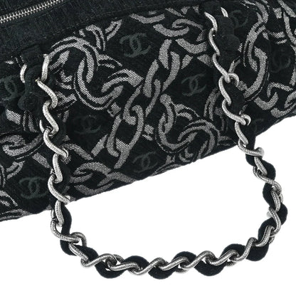 Chanel 2005-2006 Black Velvet Chain Handbag