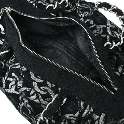 Chanel 2005-2006 Black Velvet Chain Handbag