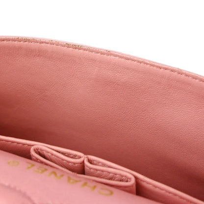 Chanel 2005-2006 Pink Caviar Small Classic Double Flap Shoulder Bag