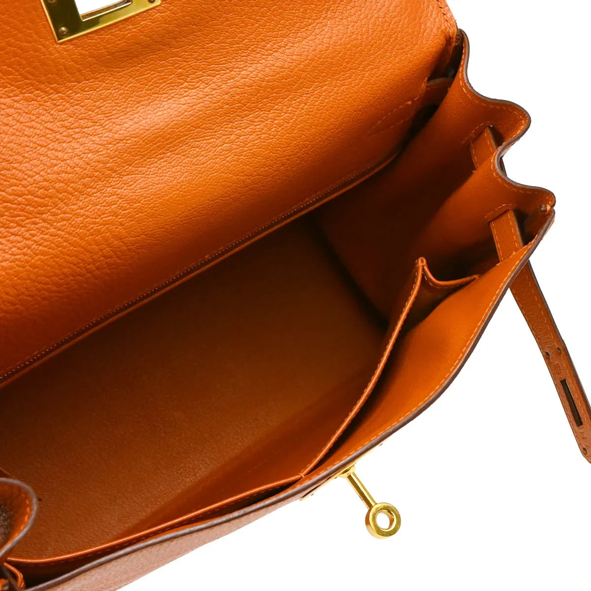 Hermes Orange Chevre Myzore Kelly 28 Retourne 2way Shoulder Handbag