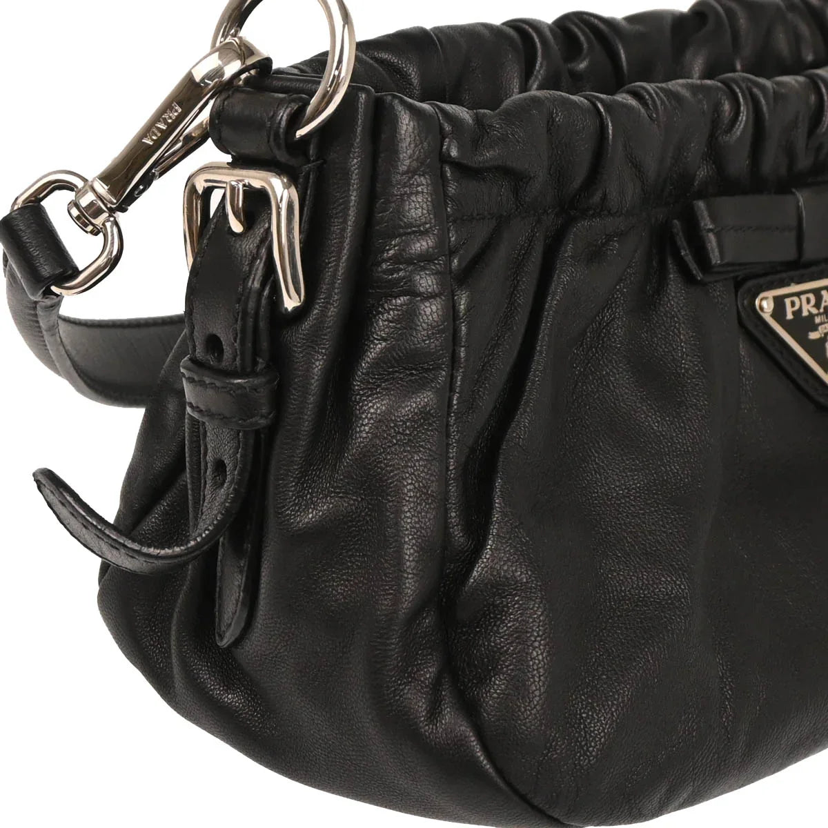 ハンドバッグ PRADA BLACK LEATHER HANDBAG Prada Black Leather Handbag