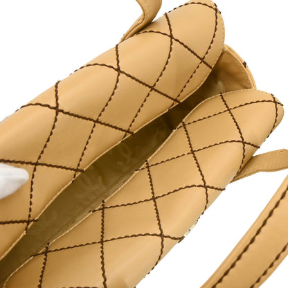 Chanel 2000-2002 Beige Calfskin Wild Stitch Handbag