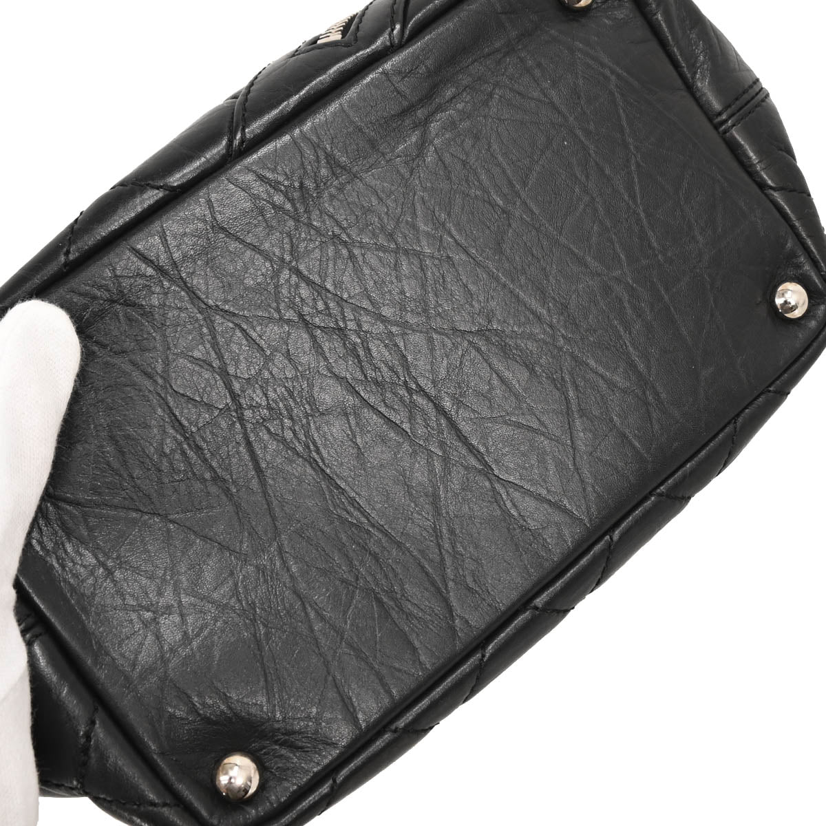 Chanel 2006-2008 Black Calfskin Cambon Ligne Tote Chain Handbag