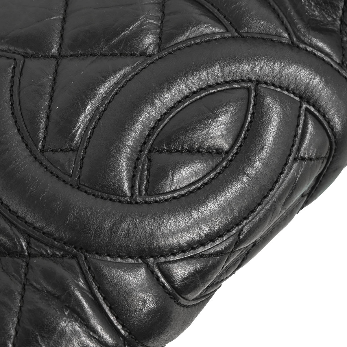 Chanel 2006-2008 Black Calfskin Cambon Ligne Tote Chain Handbag