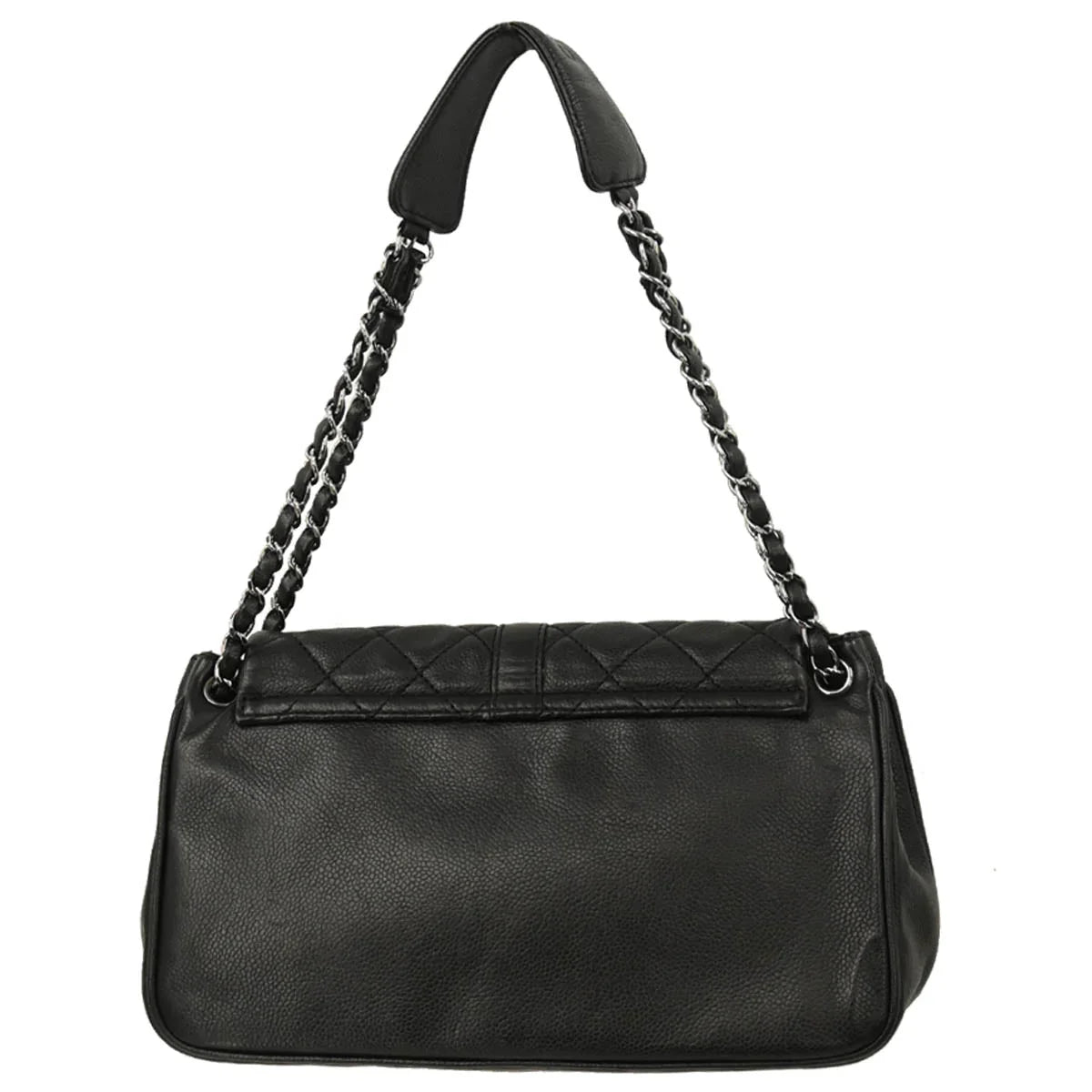 Chanel 2005-2006 Black Caviar Mademoiselle Lock Handbag