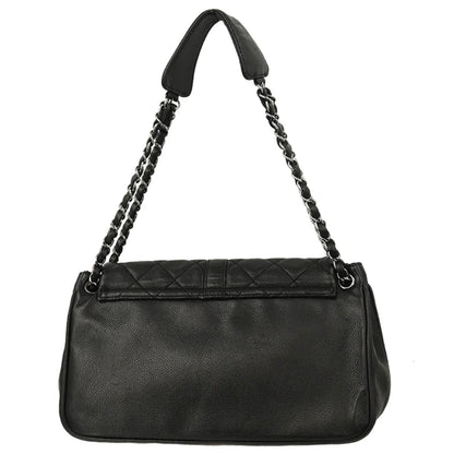 Chanel 2005-2006 Black Caviar Mademoiselle Lock Handbag