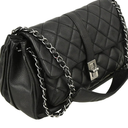 Chanel 2005-2006 Black Caviar Mademoiselle Lock Handbag